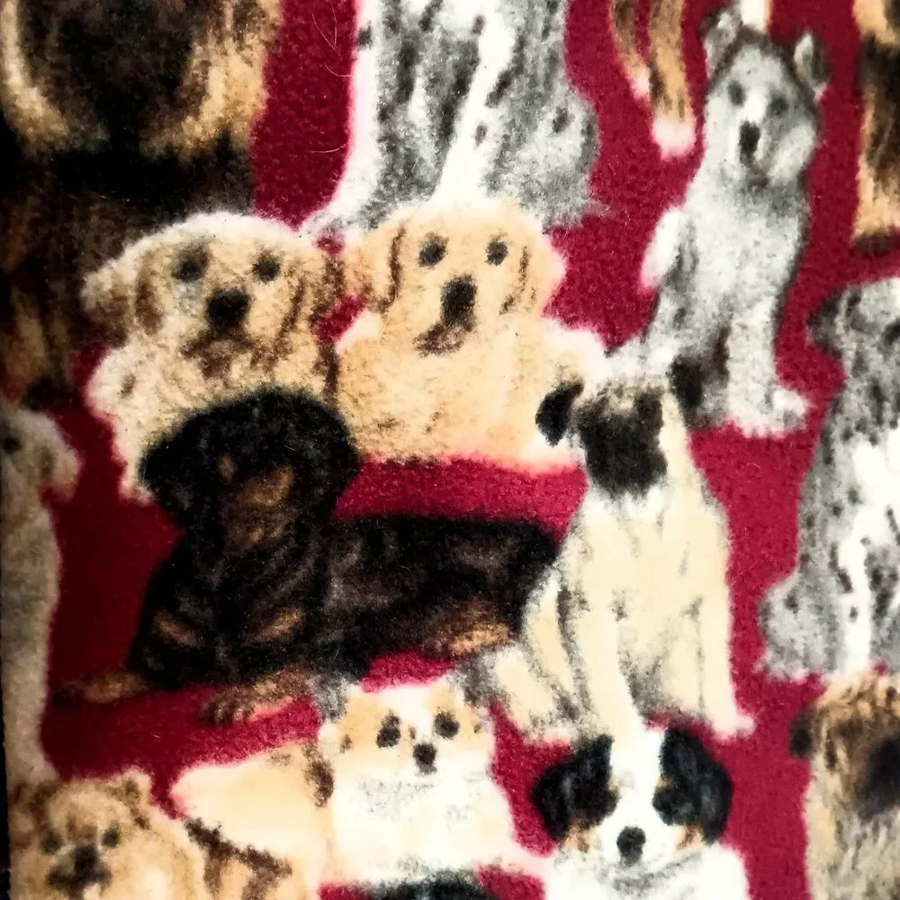 GUC ~ Fleece Dog Snuggling Blanket with Various Dog Breed Images (48